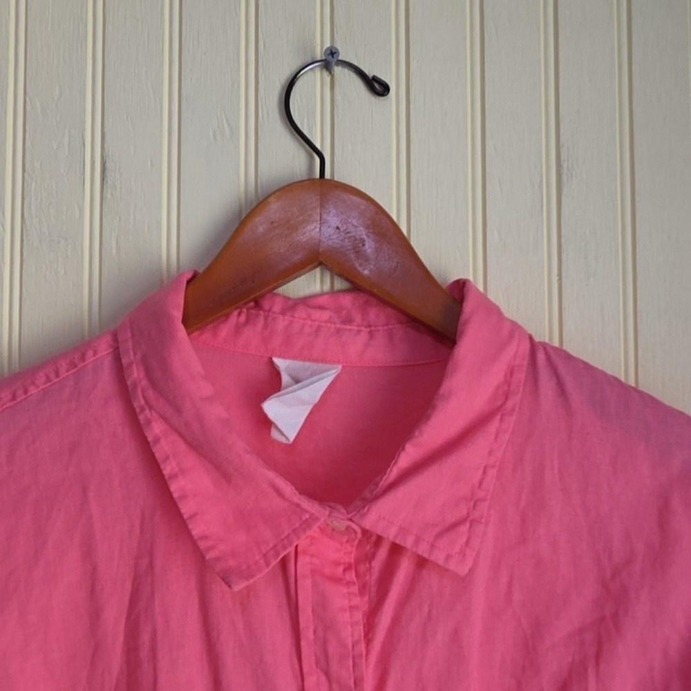 Gap Button Up Shirt Womens XXL Pink Collared Long Sleeve Easy Casual Top